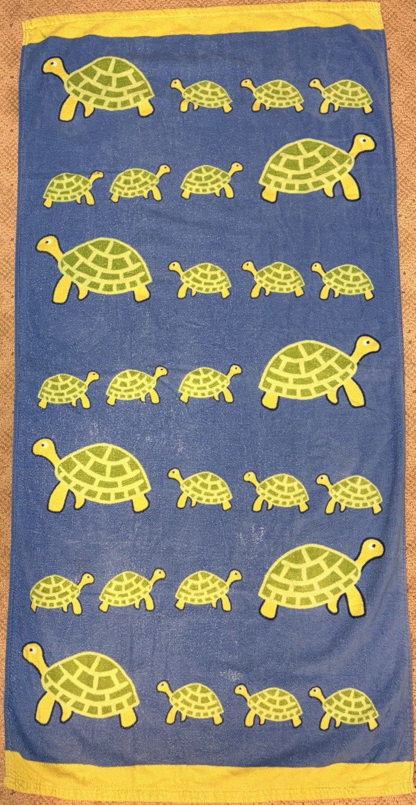 Boat House Turtle Beach Towel. Green And Blue- 100% Cotton Y2K gallery