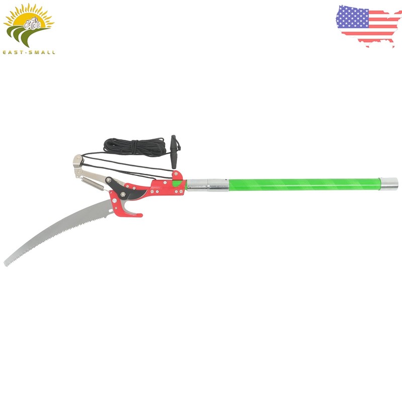 8-Section Telescoping Pole Saw Pruner 27ft Green Heavy-Duty Trimmer & Saw Head gallery