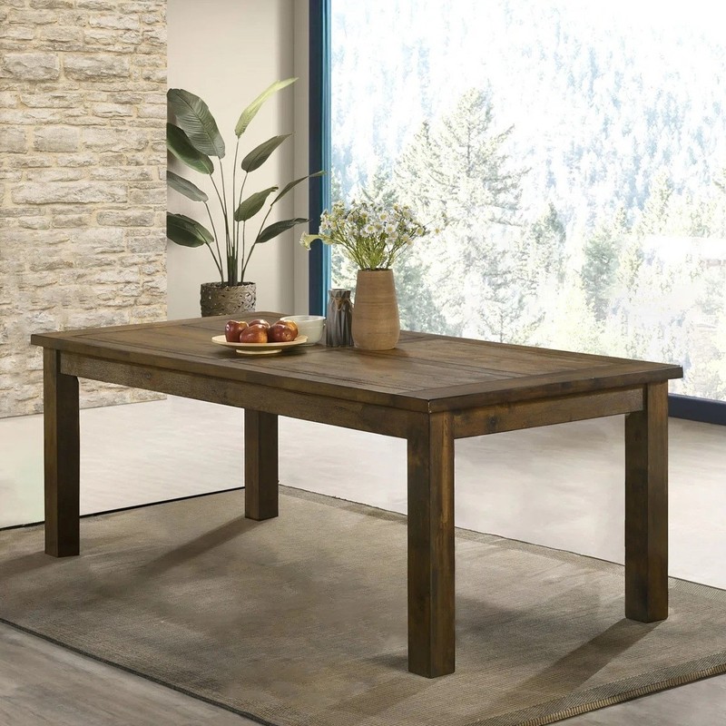 7 Pc Dining Set Table and/or 6 Tall Ladderback Solid Chairs Brown Rustic 300 lb gallery