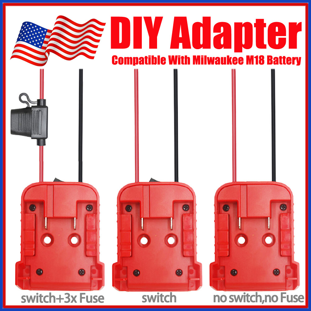 10X DIY Adapter Power Wheel Compatible With Milwaukee M18 Battery 18V Dock Power gallery