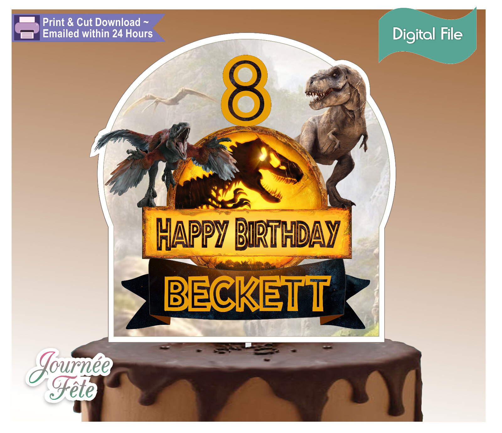 Jurassic World Domination Print and Cut Digital Download {DT86d} gallery