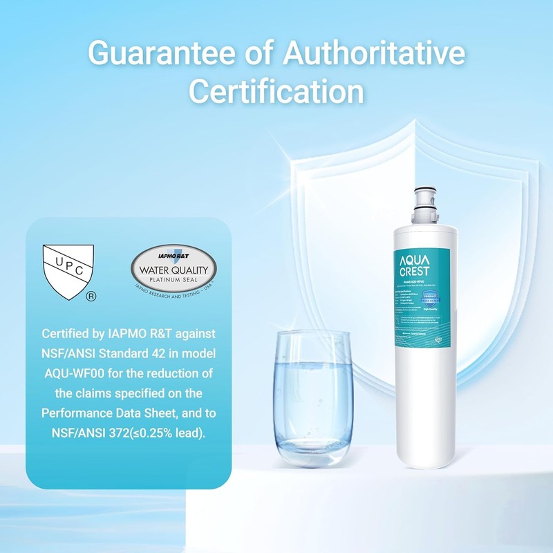 AQUA CREST Under Sink Water Filter, 3US-PF01,Replacement for 3US-MAX-F01H (5) gallery
