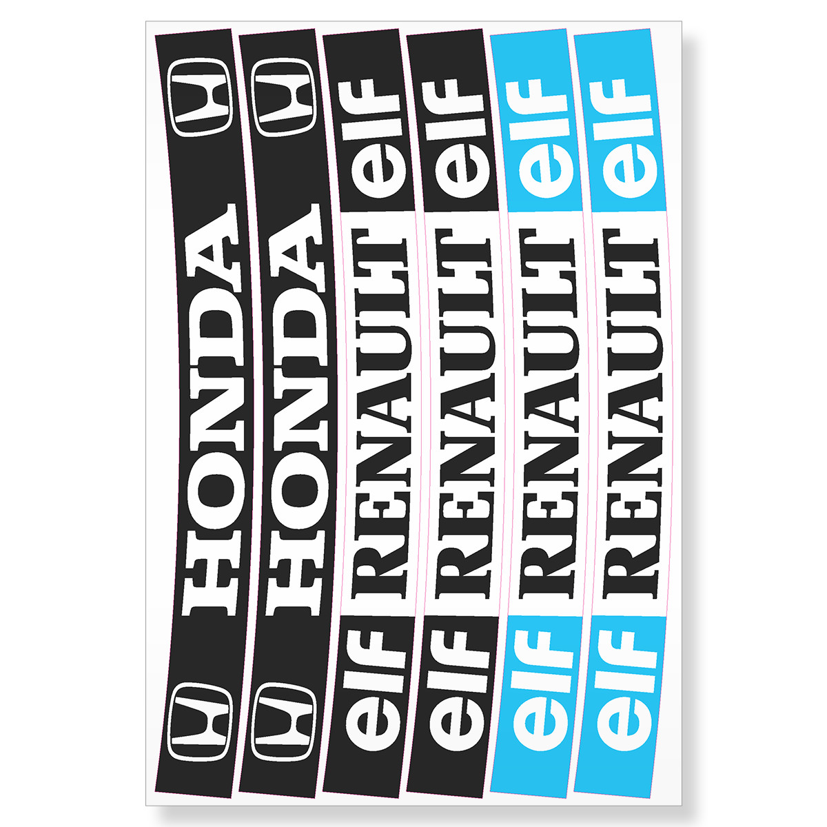 Ayrton Senna Formula 1 Helmet Visor Sticker Strip Set Printed High Quality Vinyl gallery