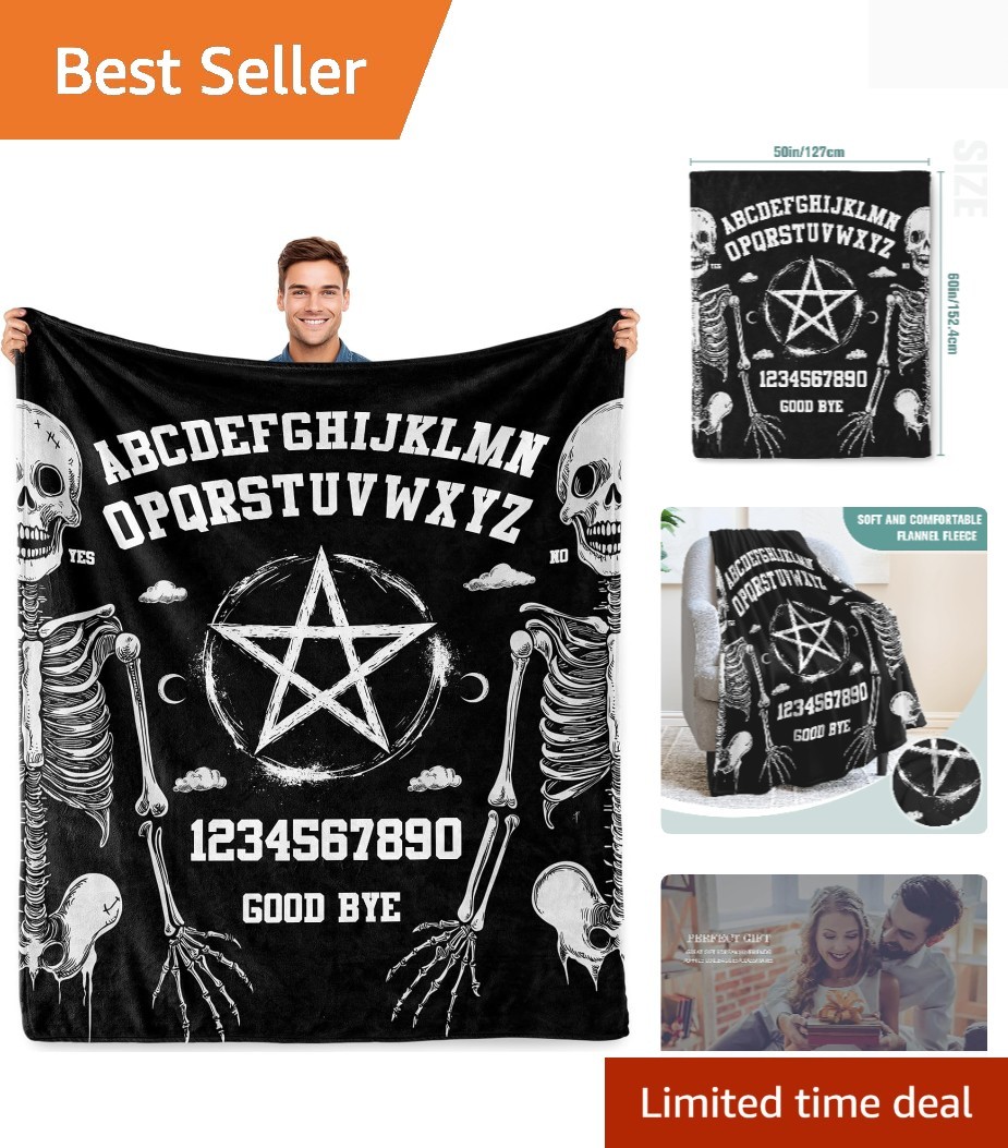 Spooky Ultra-Plush Ouija Board Throw Blanket: Perfect for Halloween Gatherings gallery