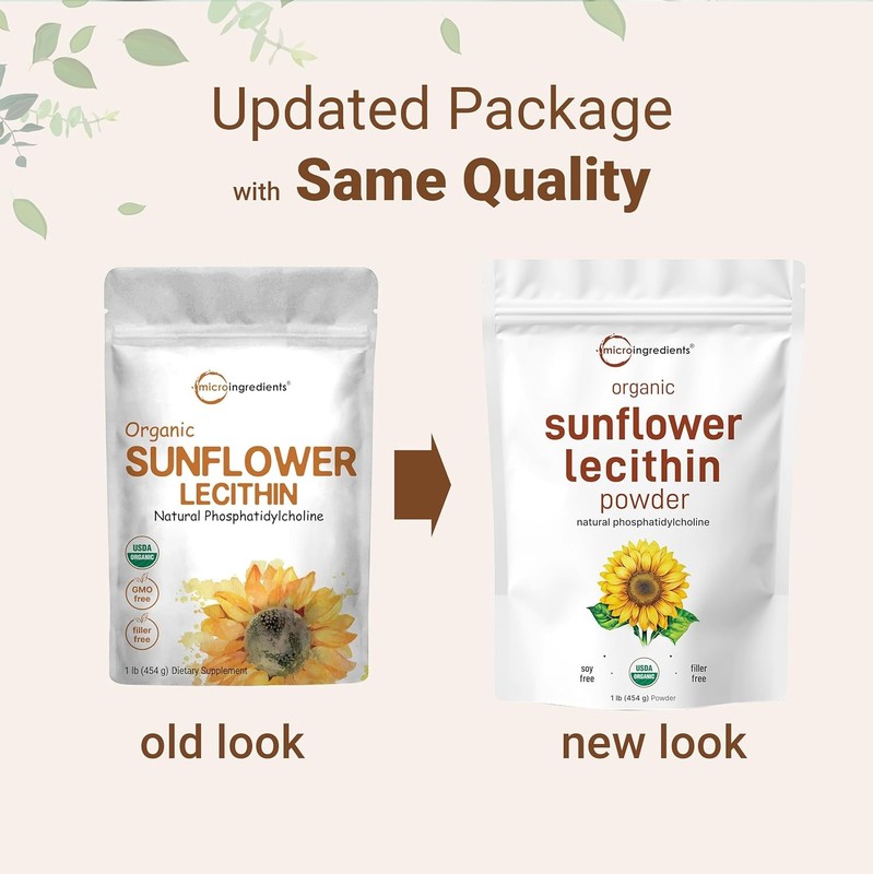Micro Ingredients Organic Sunflower Lecithin Powder, 1 Pound, Sustainable... gallery