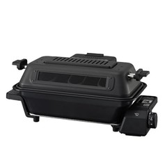 Multi-roaster grill for 3 saury, compact, charcoal