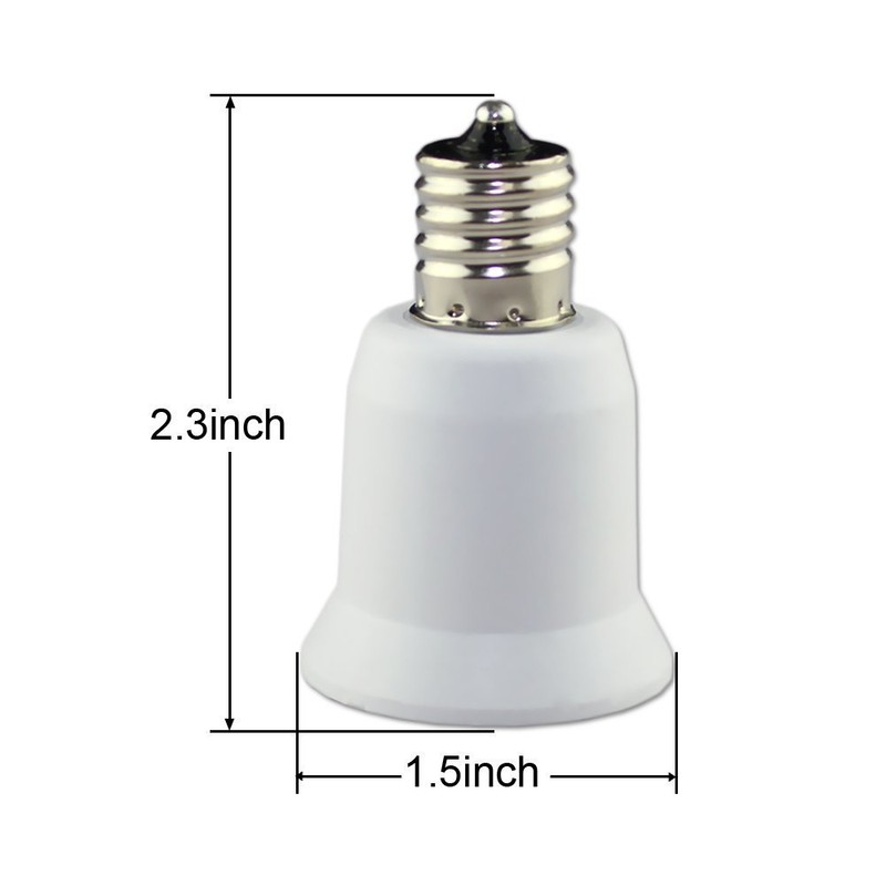 4pcs Intermediate base E17 to Standard Medium base E26/E27 Converter Adapter gallery