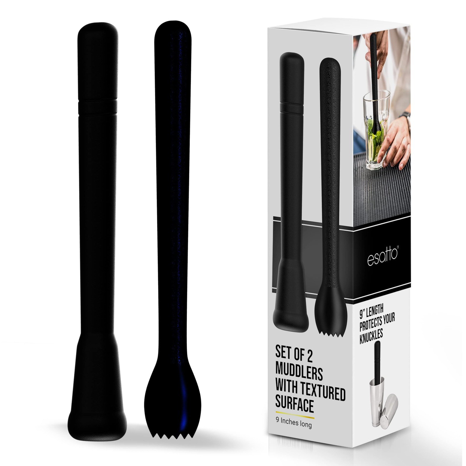 Professional Bar Tool Muddler 25 Cm 9 Inches Ribbed โ€ Made With Abs Plastic Bl gallery