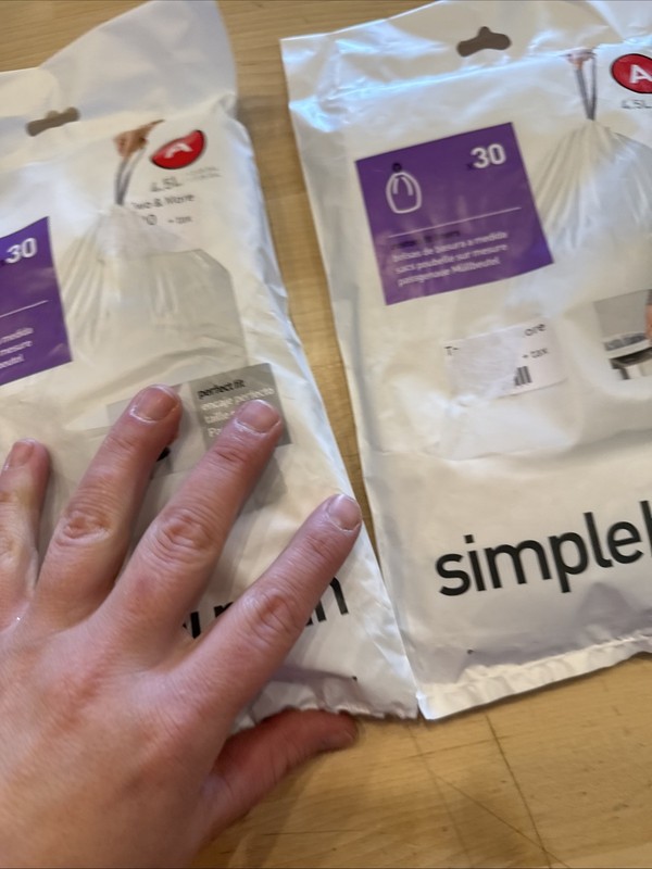 simplehuman Trash Can Liner A, 4.5 Liters/1.2 Gallons, 30-Count. 2 Pks gallery