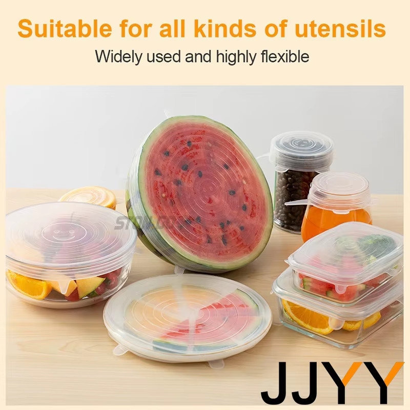 Silicone Stretch Lids Reusable Universal round Square Silicone Food Wrap Bowl Po gallery