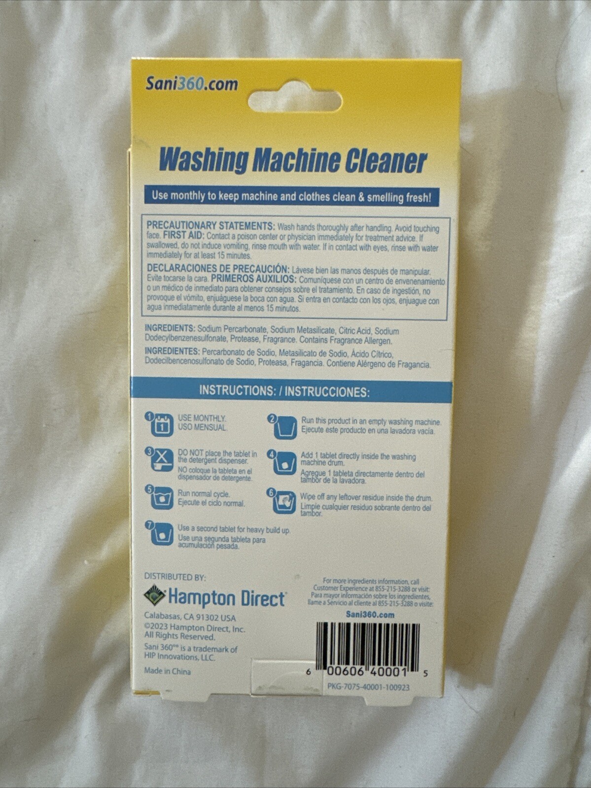SANI 360° Washing Machine Cleaner, 12 Month Supply is Formulated with Enzyme,... gallery