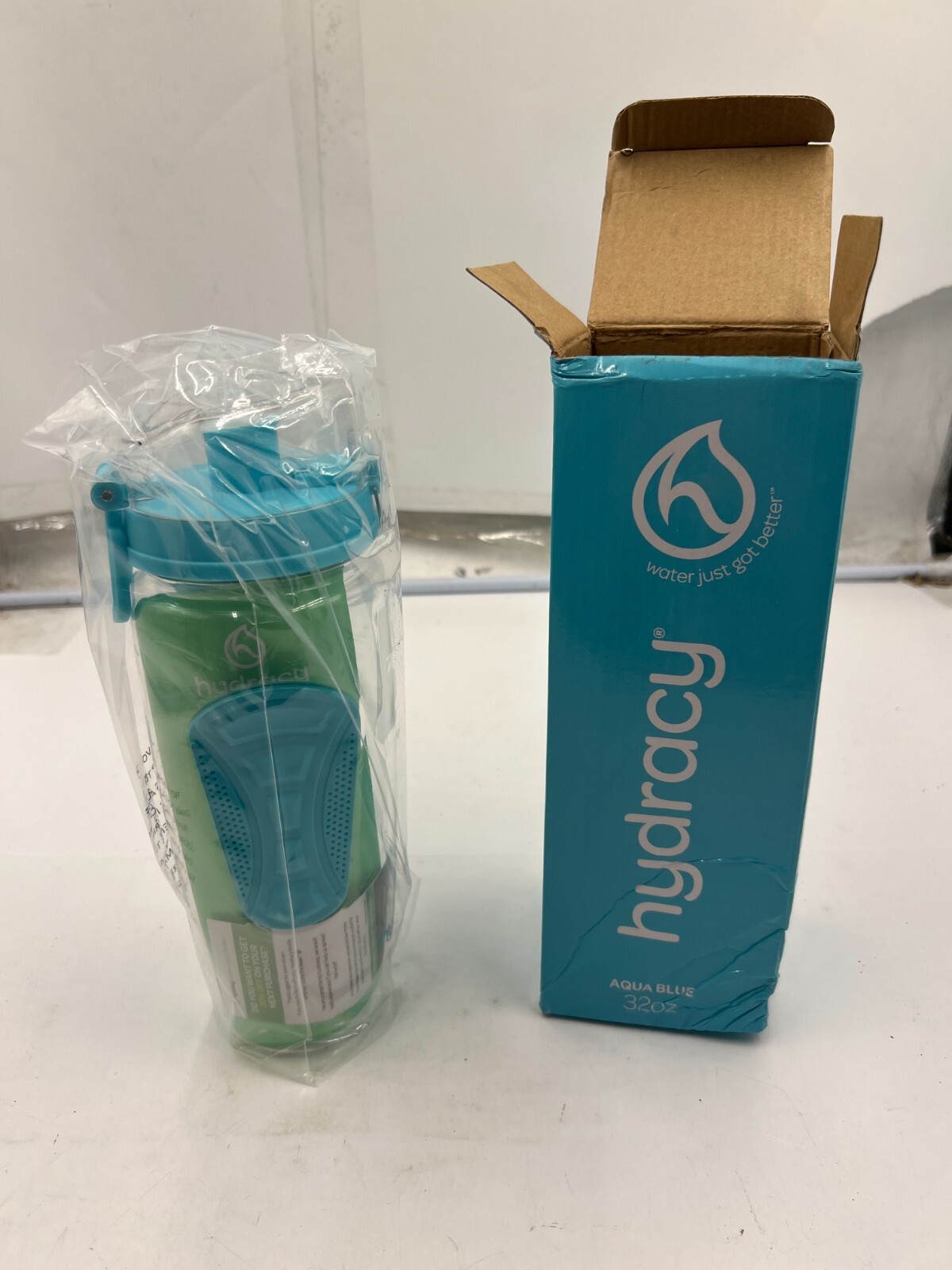 Qty 2 Hydracy Fruit & Veggie Infuser Water Sports Bottle 32oz Aqua Blue gallery