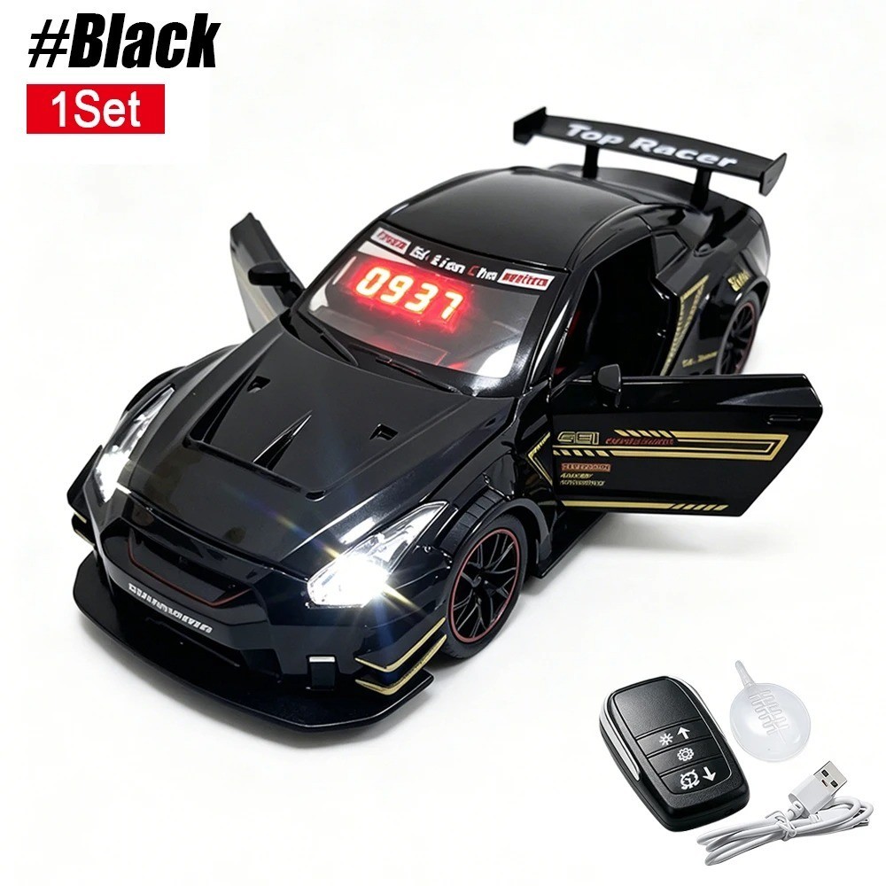 Hypercar LED Alarm Clock Digital Sports Car Model Desk Clock Remote Control gallery