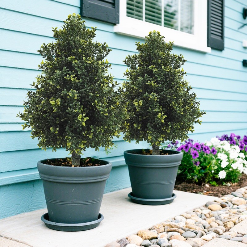 55 cm Artificial Tower Ground Stake Faux Evergreen for Garden Yard Outdoor Decor gallery