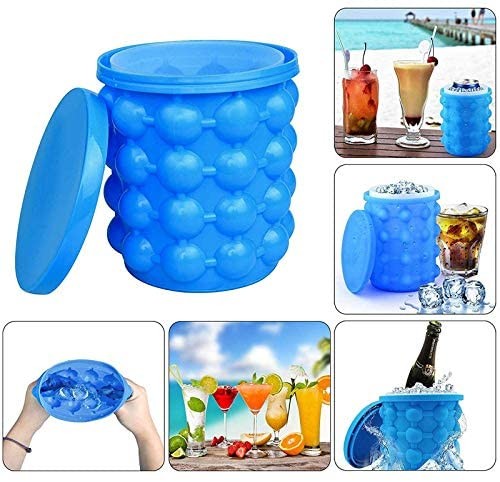 Silicone Ice Cube Magic Maker Mold, Food Grade Silicone, Blue gallery