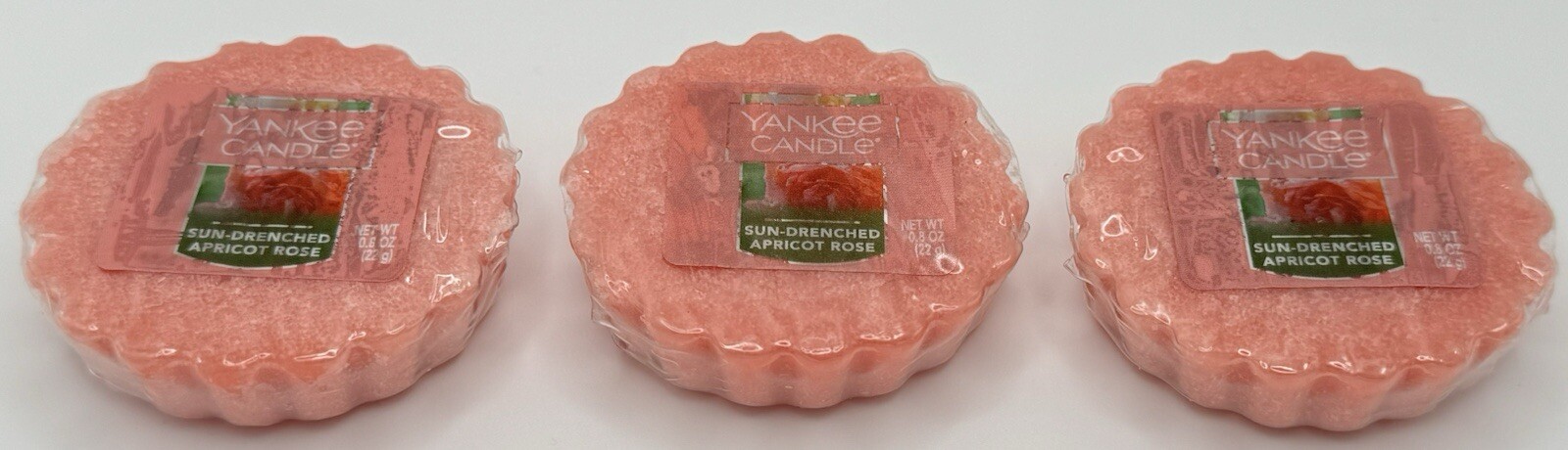 Yankee Candle SUN DRENCHED APRICOT ROSE Wax Potpourri Tarts LOT OF 3 gallery