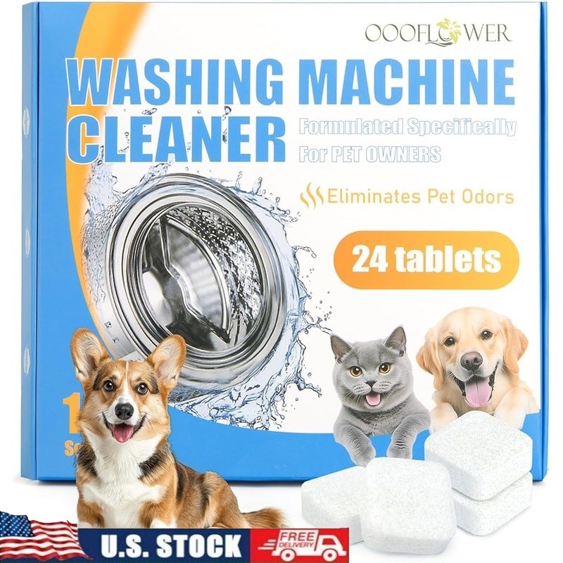 Washing Machine Cleaner Tablets Deep Clean Pet Odor Removal Septic Safe 60°C New gallery