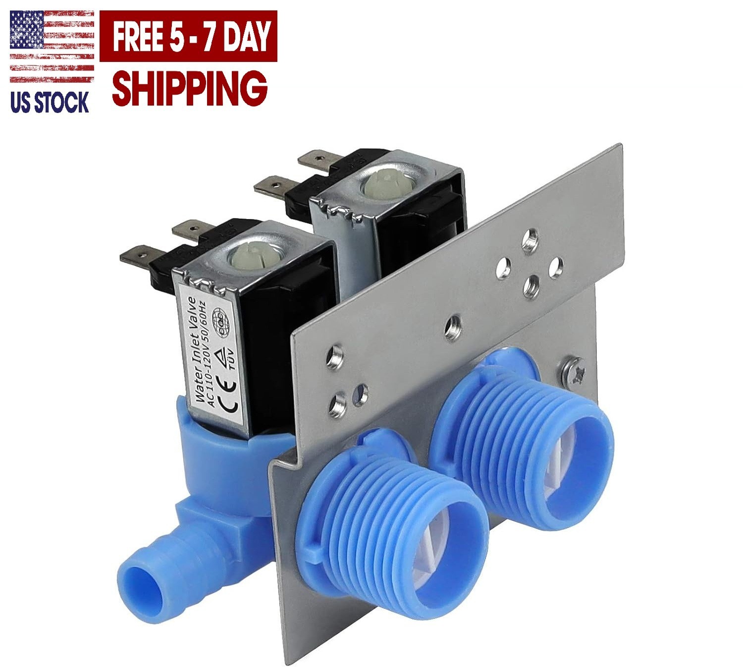 Water Inlet Valve For Frigidaire GLTF1670AS0 FWS445RFS2 MWX233RES4 gallery