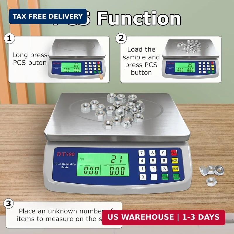 Large Digital Kitchen Scale 40kg/88lb Stainless Steel Price Computing Scale Coun gallery