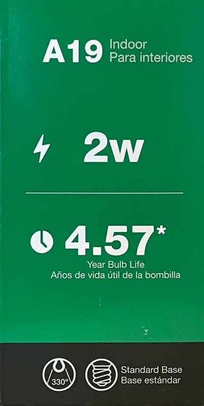 Utilitech 2-Watt GREEN A19 LED Light with Standard Medium Base - 5,000 hours gallery