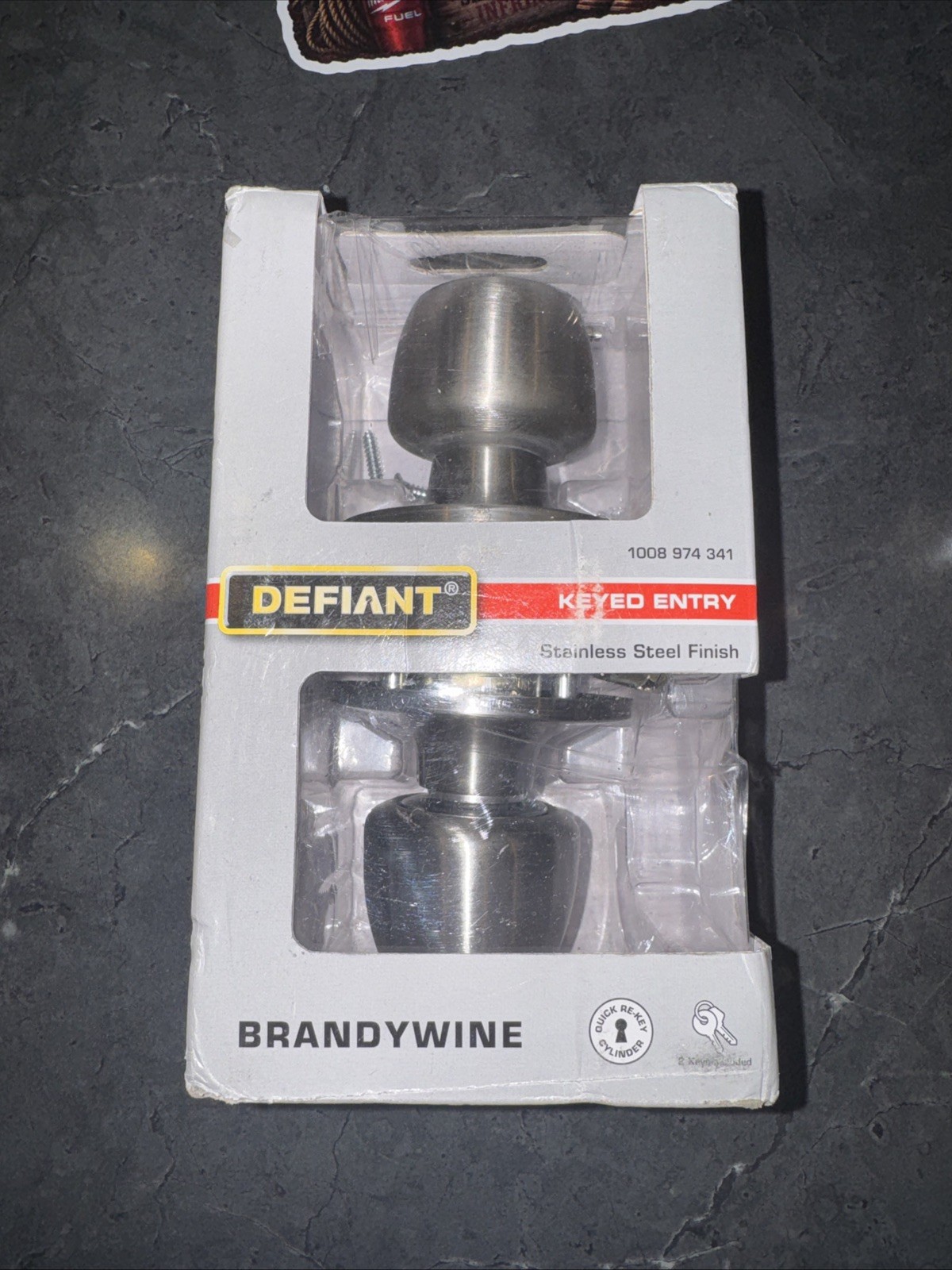 Defiant Keyed Entry Door Knob Stainless Steel Finish, Brandywine 32T8600B gallery