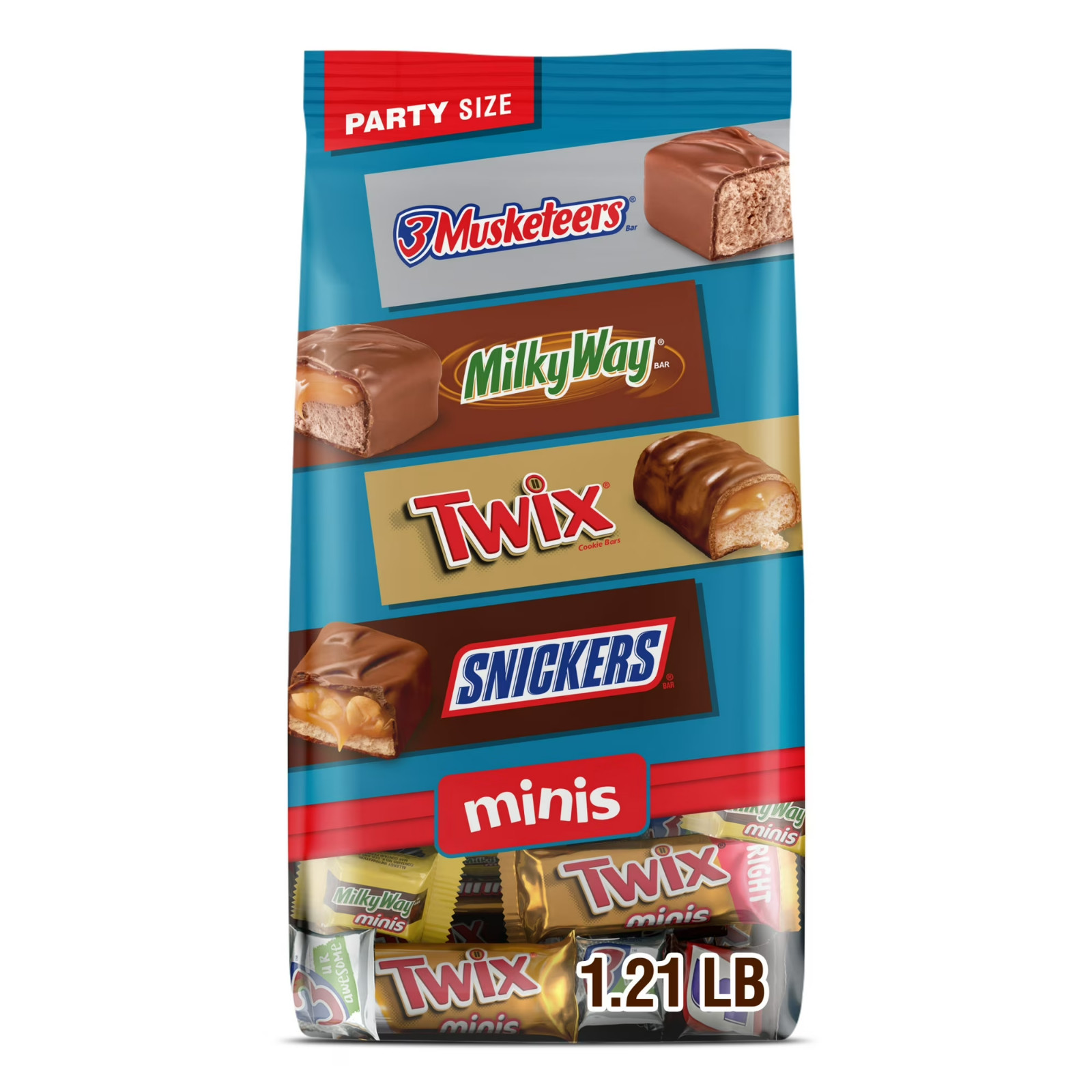 Mars Mixed Snickers, Twix, Milky Way, & 3 Musketeers Minis Chocolate Bars - 19.4 gallery