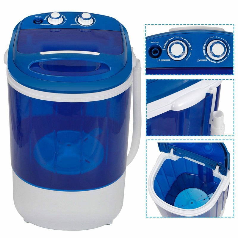 9lbs Mini Laundry Washer Washing Machine Ideal Dorm Rooms Compact to Use Blue gallery