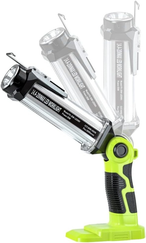 Cordless LED Work Light for Ryobi 18V ONE+ Plus Li-ion Battery 2000LM Flashlight gallery