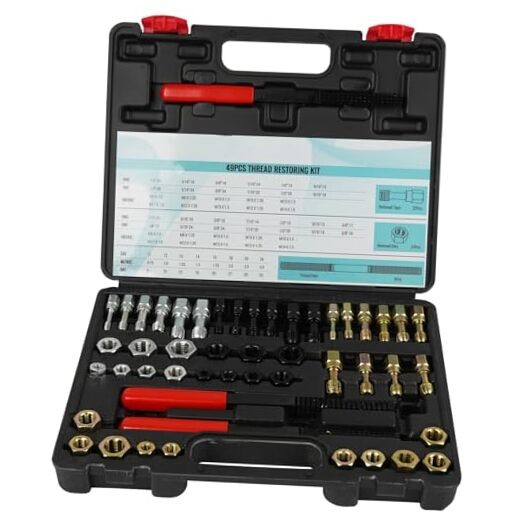 49-Pieces Rethread Repair Tool, Master Thread Rethreading Kit UNC UNF & Metric gallery