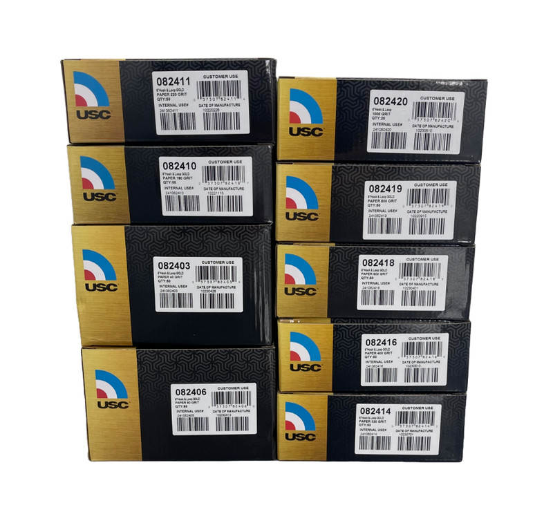 6inch Hook & Loop USC GOLD Sandpaper 40-800 Grit 25/BOX gallery