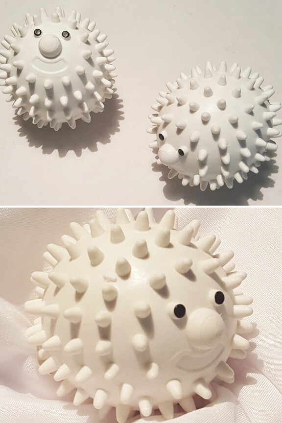 Washer and Dryer Ball (2-Pack) | Hedgehog Design | Fabric Softener Alternative gallery