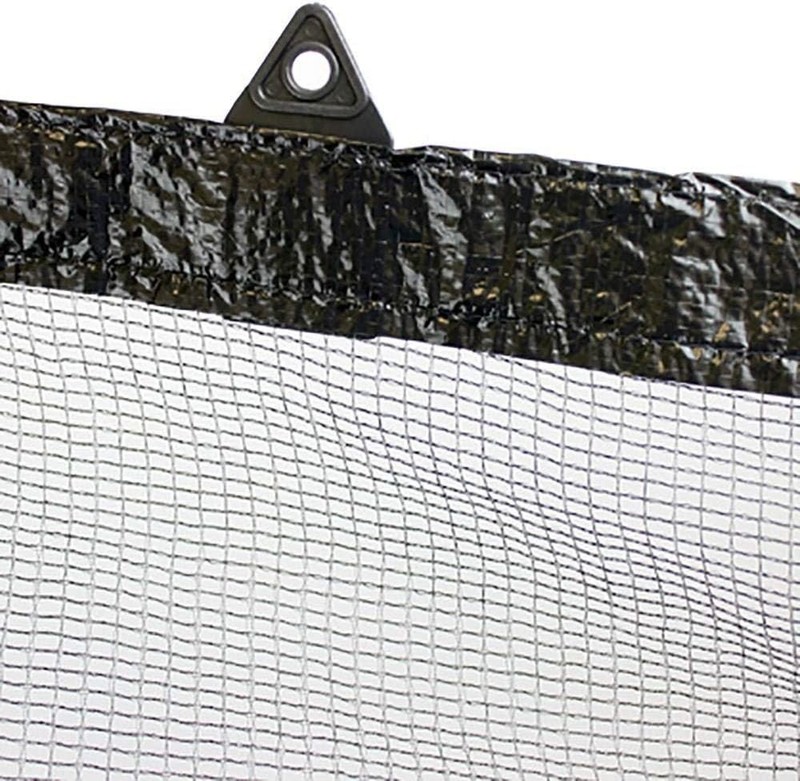 24ft Round Above Ground Pool Leaf Net Cover with Cable and Ratchet Black gallery