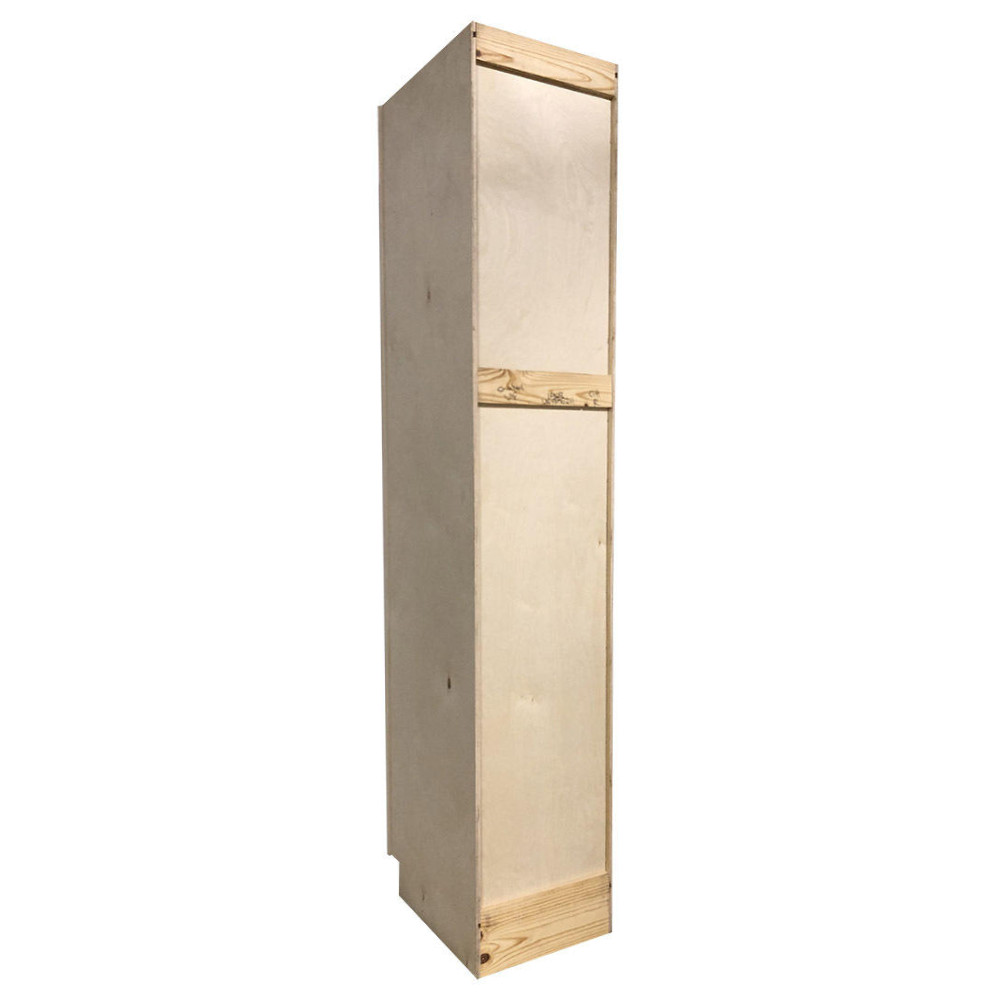 Kitchen Utility Pantry Cabinet | Unfinished Poplar | Shaker Style | 8' x 18" x 2 gallery