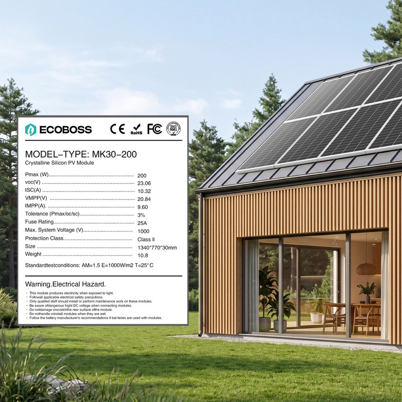 200W N-Type Solar Panel 16BB 25.6% High Efficiency Marine Off-Grid Power Systems gallery