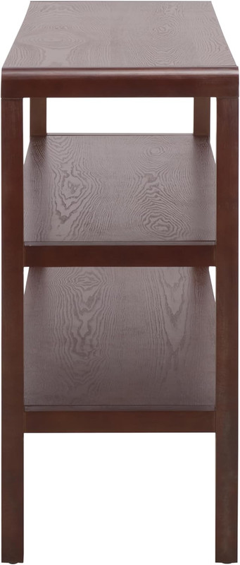 Omara Walnut Brown 2-Shelf Console Table for Entryway & Living Room gallery