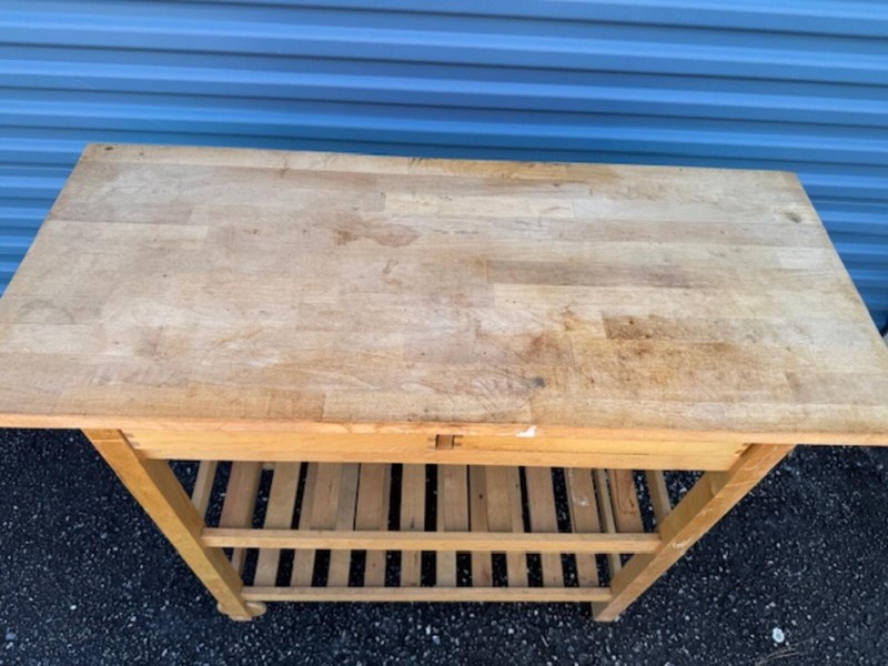 Mobile Kitchen Island / Butcher Block Cart with Storage Drawers & Shelves gallery