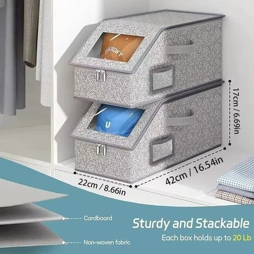 Stackable Baseball Cap Storage Organizer – Large Capacity Hat Box with Lid gallery