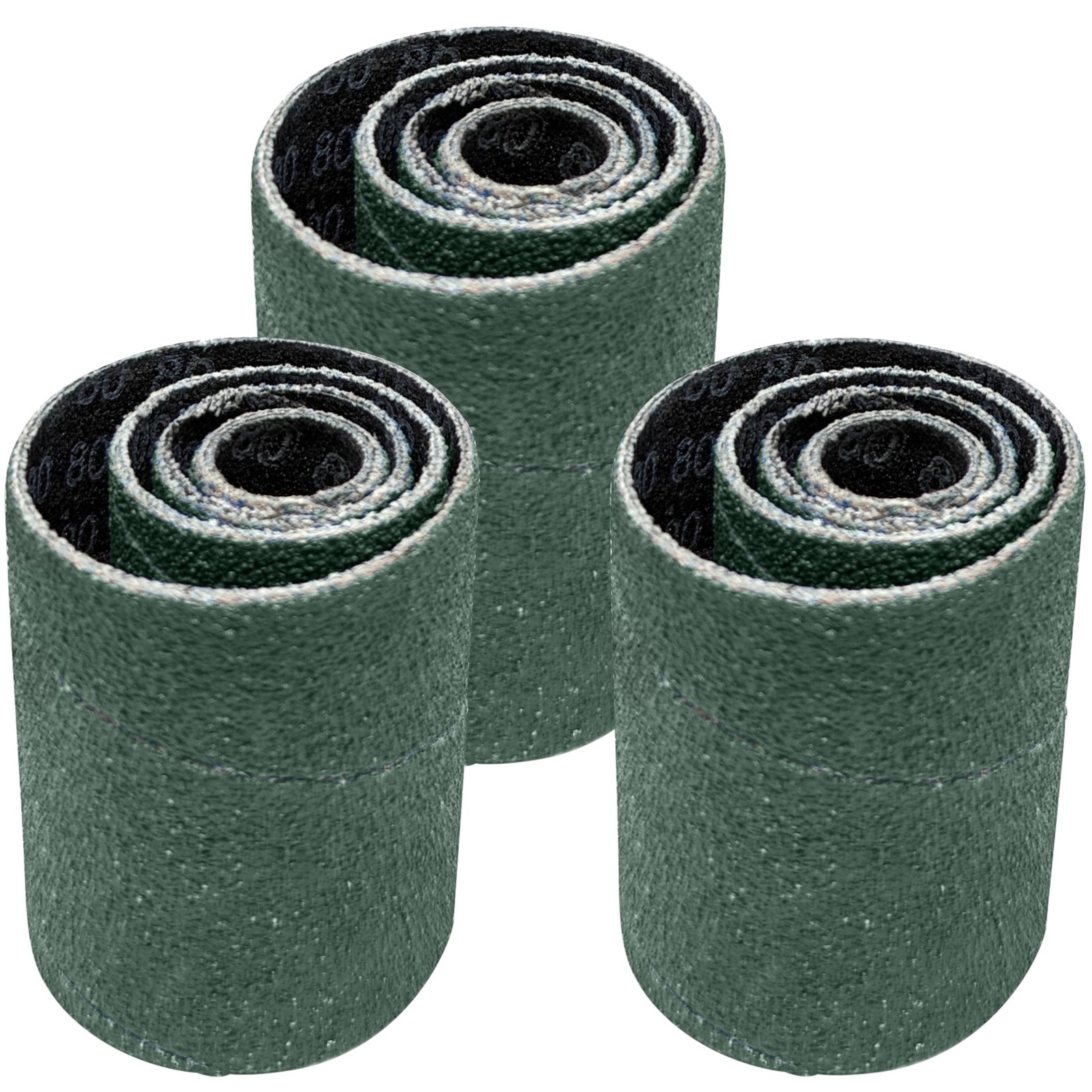 LINE10 Tools 12 Pack Zirconia Spindle Sanding Sleeves, 2-inch 80 Grit Sleeves gallery