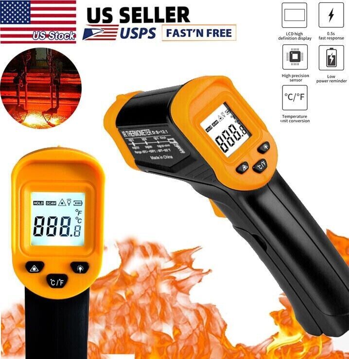 IR Infrared Laser Thermometer Temperature Gun Temp Measurement Meter Cooking US gallery