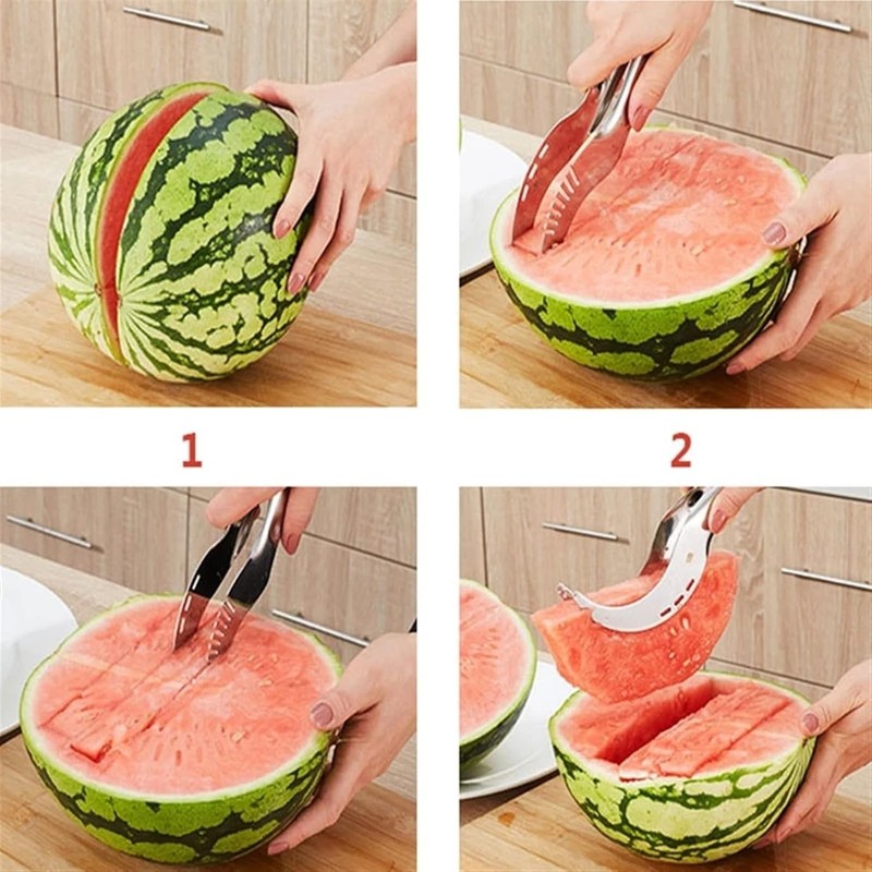 Watermelon Slicer Cutter Knife Server Corer Scoop Kitchen Knife Tools gallery