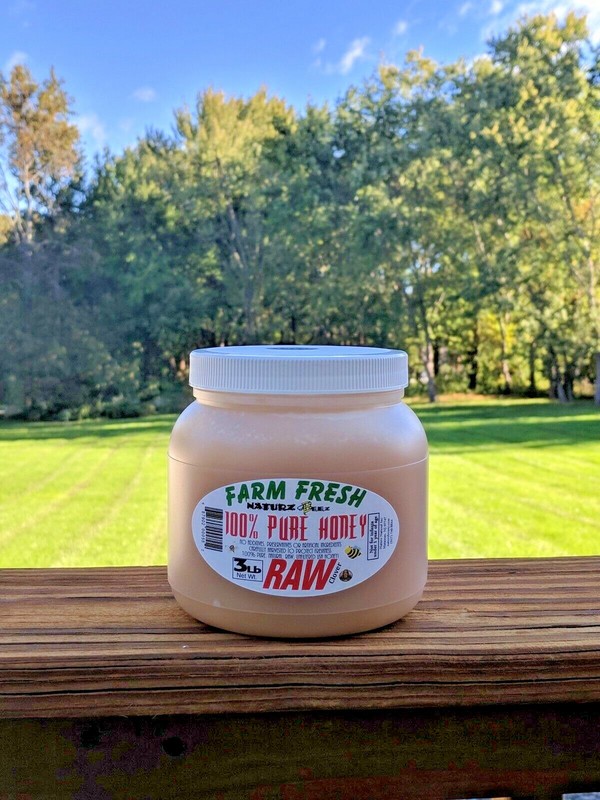 RAW HONEY CLOVER (2 Jars = 6Lbs) 3 LBS Ea 100% PURE RAW gallery