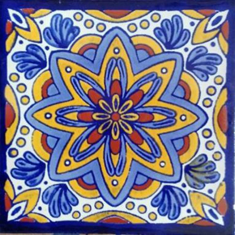 #C124) Mexican Tile sample 4x4 inch, we combine shipping GET WHAT YOU NEED !! gallery