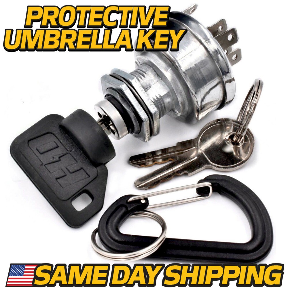 Ignition Switch fits John Deere 130 160 165 170 175 180 185 500 with 3 KEYS