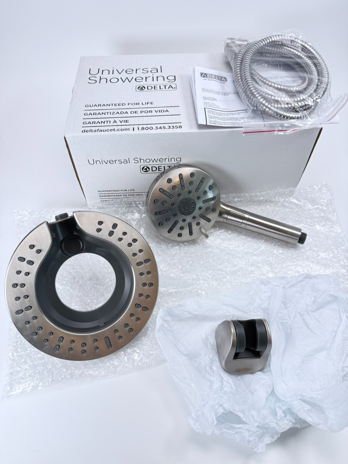 Delta 6-Setting In2ition ProClean Spotshield Showerhead Nickel Silver NOB gallery