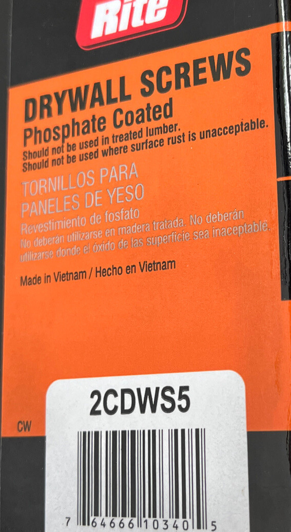 [5 Pounds-829 Screws]GRIP-RITE Drywall Screws #6 x 2” Philips Coarse Thread gallery
