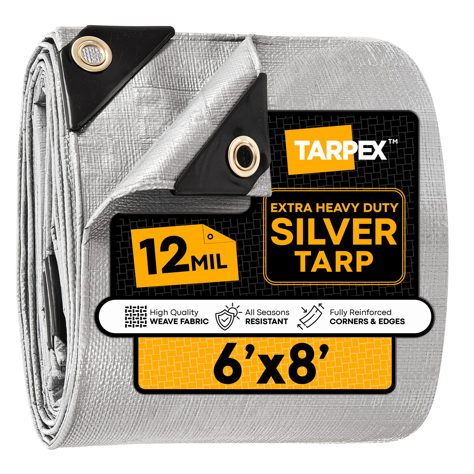 TARPEX - 12 Mil Silver Extra Heavy Duty Poly Tarp gallery
