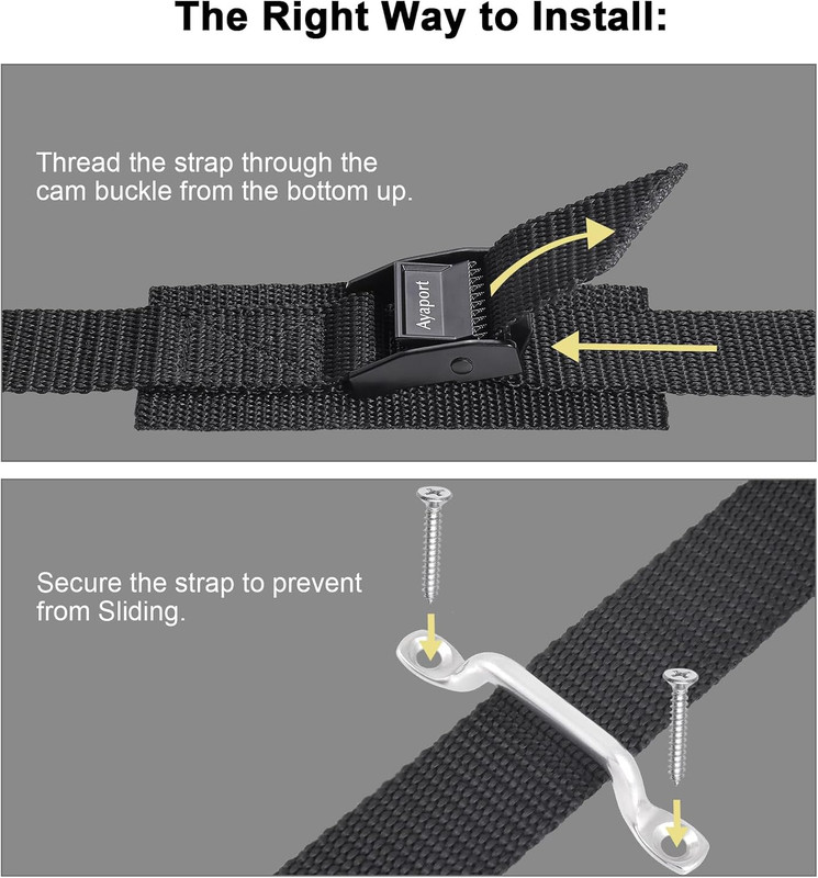 Battery Tie Down Strap 48” Battery Box Hold Down Kit, Tie Down Kit, with Small S gallery