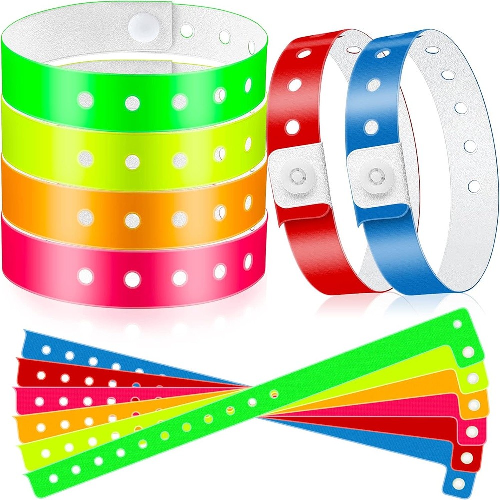 48pcs Vinyl Wristbands Plastic Event Wristbands Wristbands for Events6338 gallery