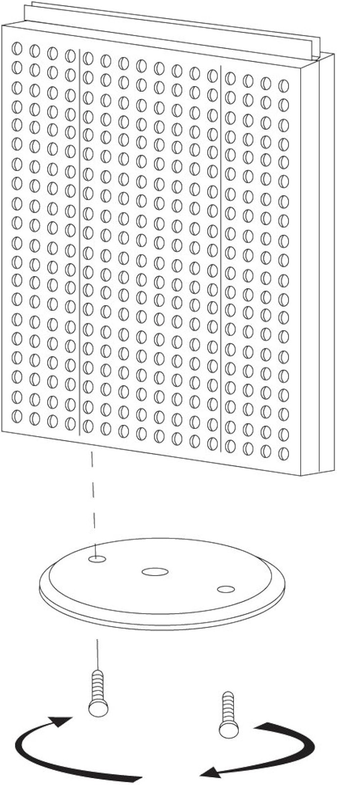 Azar Displays 700500-PNK Pegboard Counter Display, Pink Translucent Pegboard - P gallery