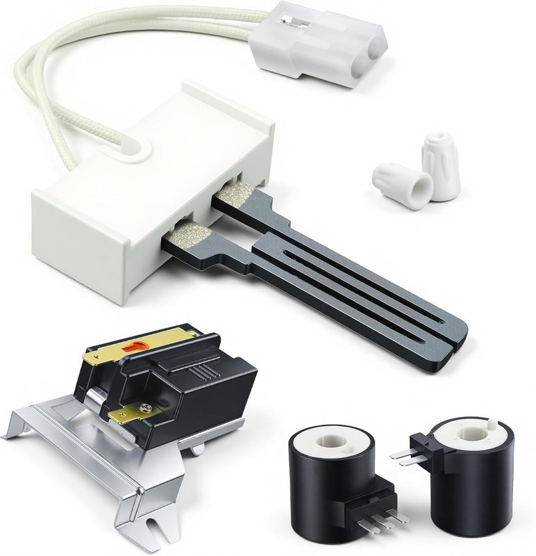 Dryer Repair Kit - WP338906 Flame Sensor 279311 Igniter 279834 Gas Valve Coil gallery